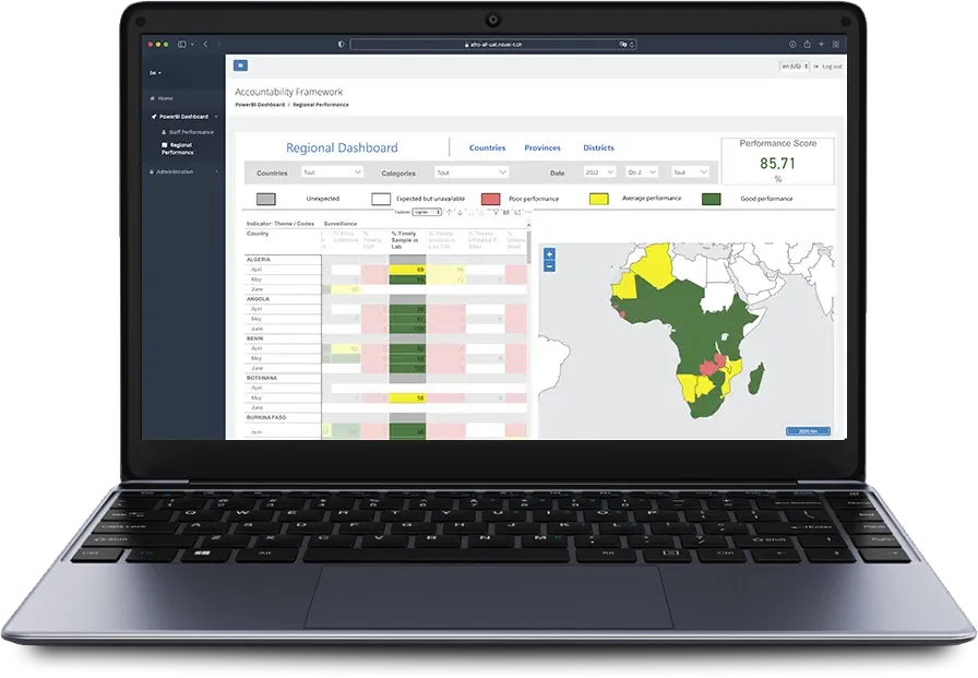 AFRO Polio geospatial surveillance dashboard