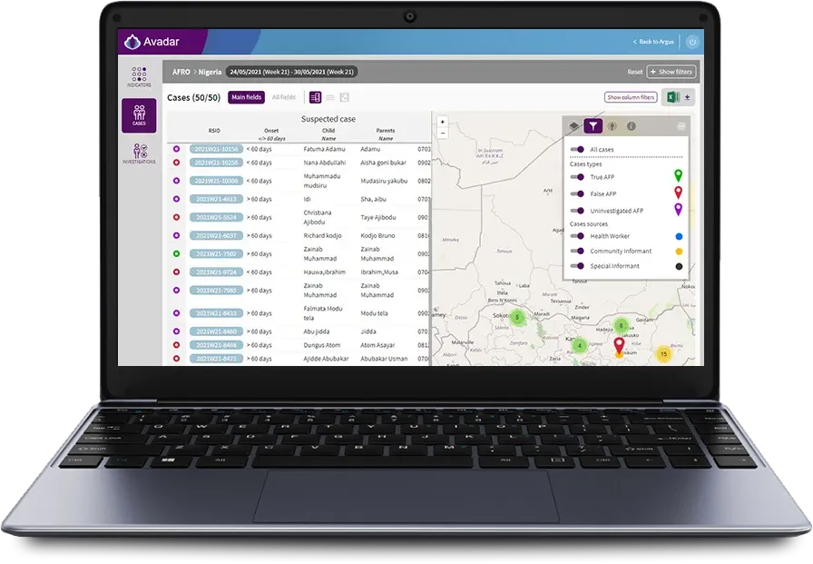 AVADAR mobile alerts for polio surveillance in remote areas