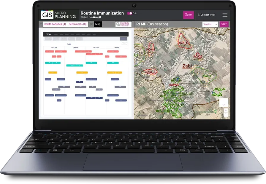 Geospatial microplanning dashboard for optimizing vaccination campaign routes